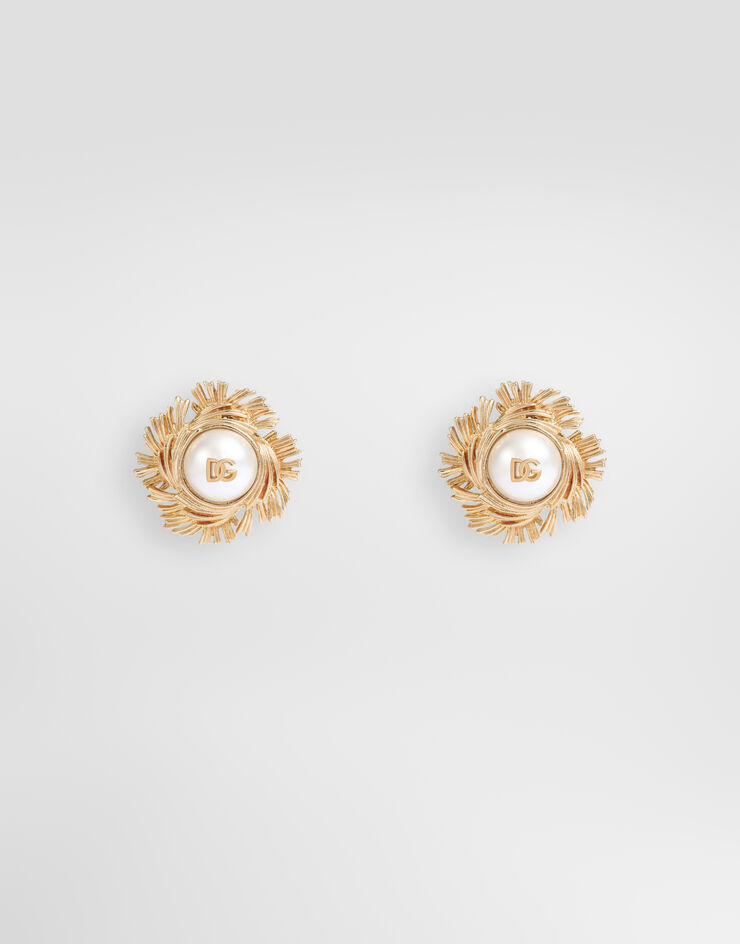 Dolce & Gabbana Cabochon clip earrings Gold WES6S1W1111