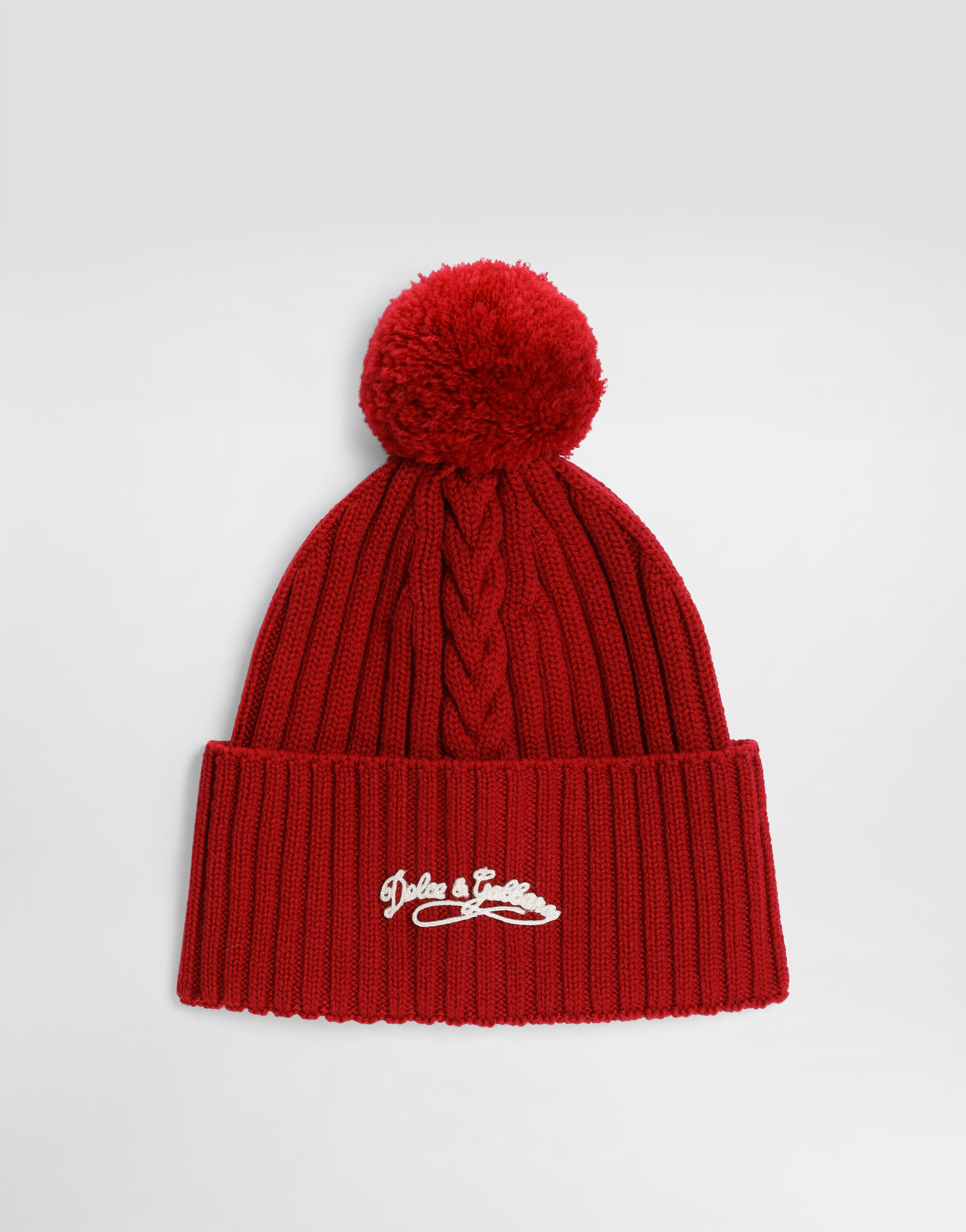 Knit hat in Red for Girls | Dolce&Gabbana®