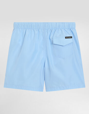 Dolce & Gabbana Swim trunks with logo Azure L4J818ON01H