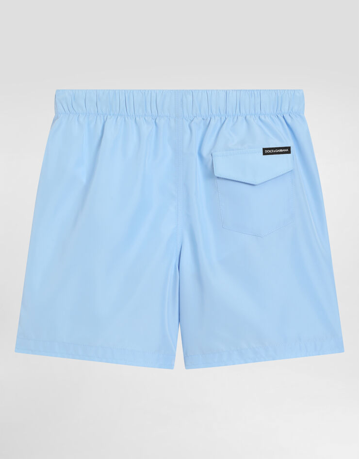 Dolce & Gabbana Swim trunks with logo Azure L4J818ON01H