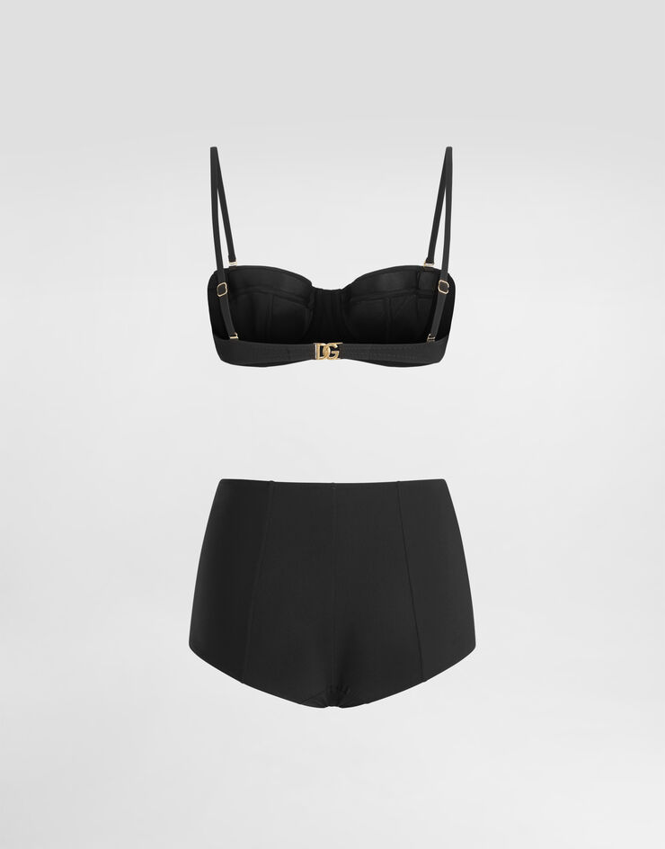 Dolce & Gabbana 平角比基尼下装 黑色 O2A16JONO12