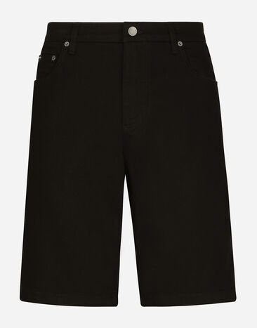 Dolce & Gabbana Black wash stretch denim shorts Black G8PN9TG7M1C