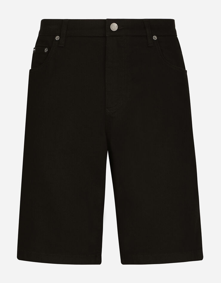 Dolce & Gabbana Jeans-Bermudas Stretch schwarz gewaschen Mehrfarbig GWNXADG8GW6