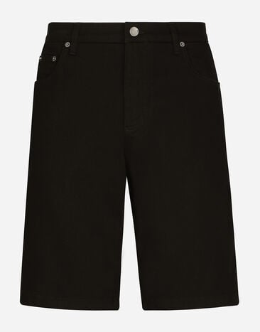 Dolce & Gabbana Jeans-Bermudas Stretch schwarz gewaschen Mehrfarbig G5JC8DG8GW6