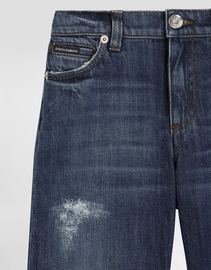 Dolce & Gabbana 5-pocket washed denim trousers Multicolor L42F88LDD53