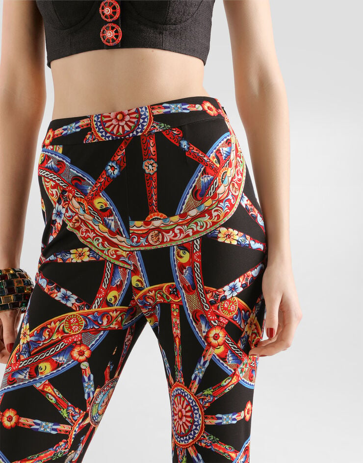 Dolce & Gabbana Carretto-print viscose jersey leggings Multicolor FTDKZTHS7OQ