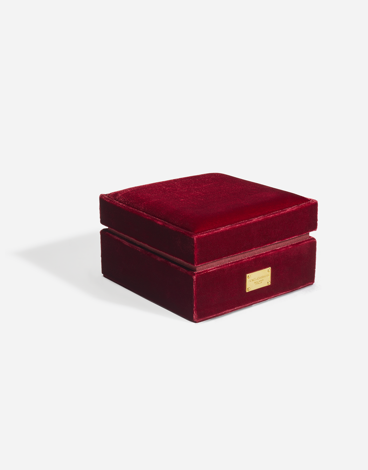 Dolce & Gabbana ساعة ذهبية بسوار حرير أزرق فاتح WWFC2GXCKCT