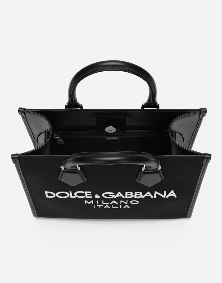 Dolce & Gabbana Bolso shopper pequeño de nailon Negro BM2272AG182