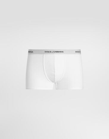 Dolce & Gabbana 미세 립 코튼 레귤러핏 복서 브리프 화이트 M4C13JONN96