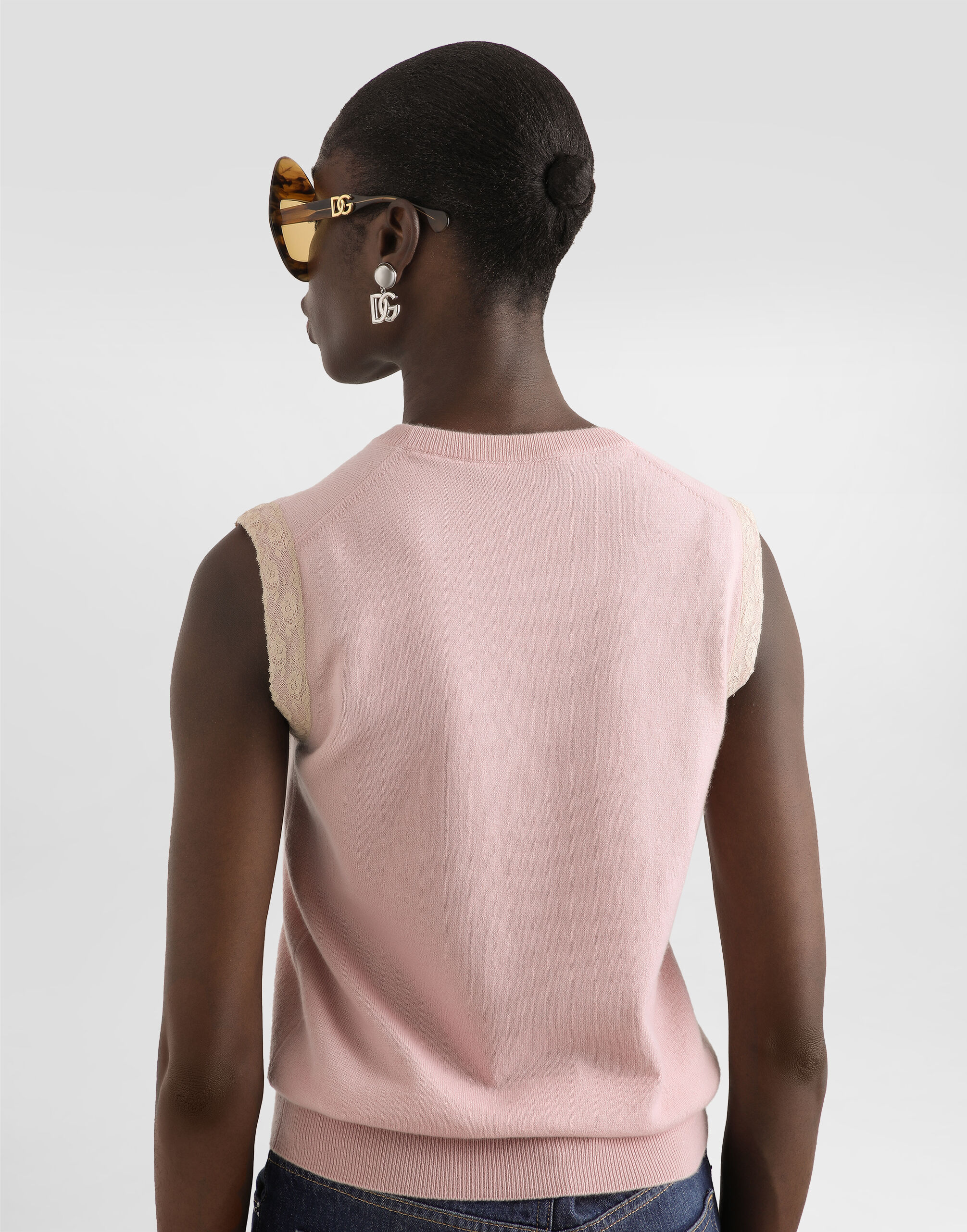 ピンクのウィメンズ Cashmere tank top | Dolce&Gabbana®
