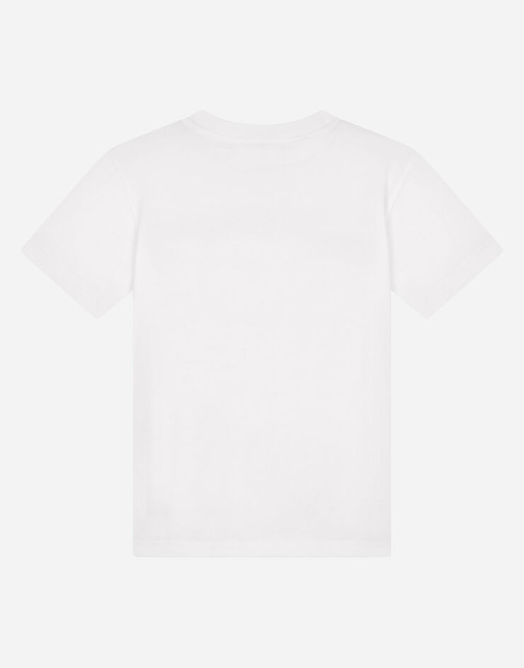 Dolce & Gabbana Camiseta en punto con bordado DG Blanco L4JTDMG7BME