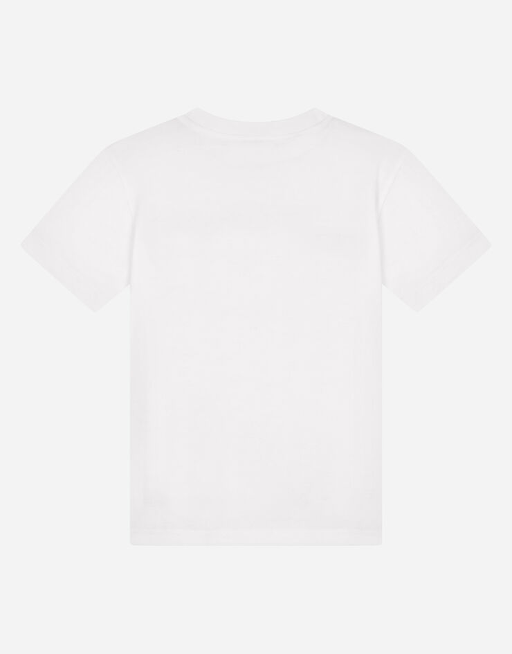 Dolce & Gabbana Jersey T-shirt with DG embroidery White L4JTDMG7BME