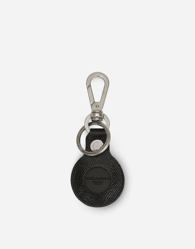 Dolce & Gabbana Dauphine calfskin air tag keychain Black BP3109AZ602