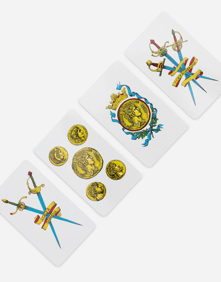 Dolce & Gabbana Sicilian Briscola Playing Cards Multicolor TCC206TCAG1