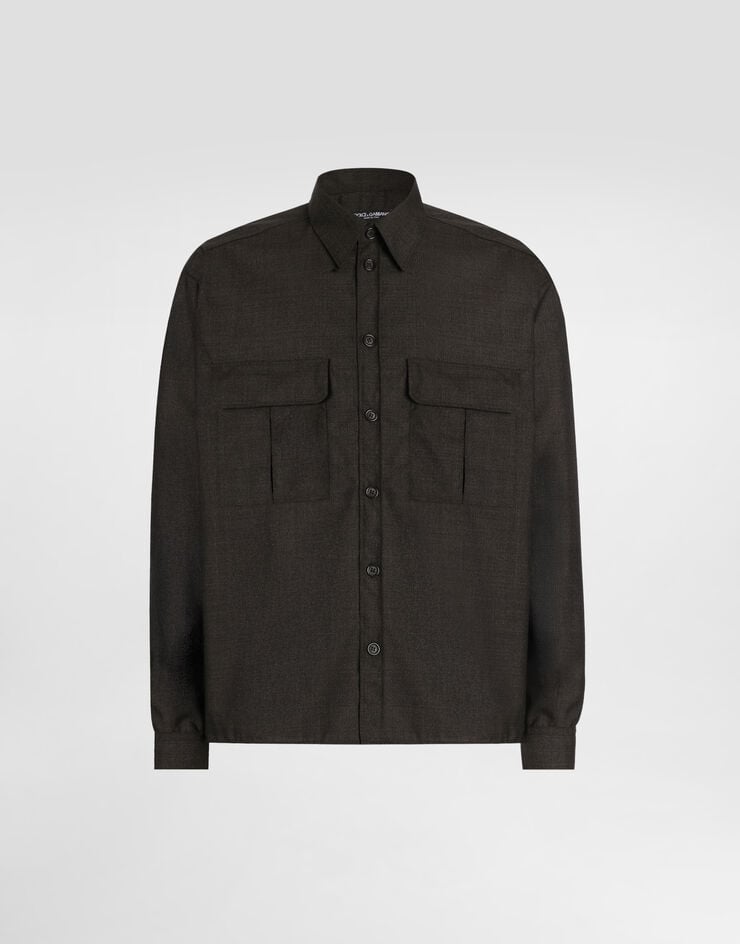 Dolce & Gabbana Virgin wool canvas shirt Dolce & Gabbana Virgin wool canvas shirt Multicolor G5OJ2THU2BO