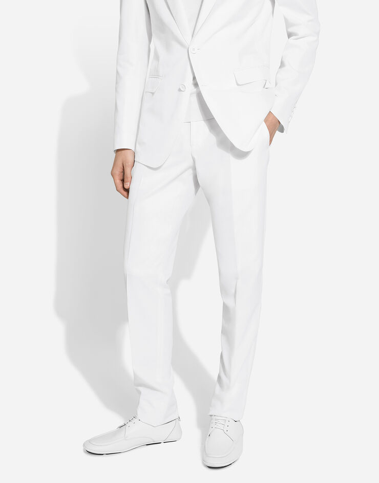 Dolce & Gabbana Traje Taormina de botonadura sencilla Blanco GKAHMTFUTBT