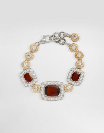 Dolce & Gabbana Eleganza Bracelet 18-carat white and rose gold, garnets, and sapphires Dolce & Gabbana Eleganza Bracelet 18-carat white and rose gold, garnets, and sapphires White WBSA4GWGAR1