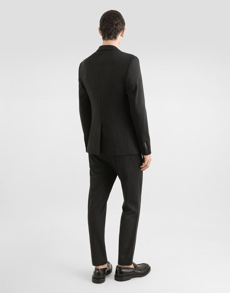 Dolce & Gabbana Pinstripe stretch jersey Portofino jacket Multicolor G2PT9ZFRGBZ