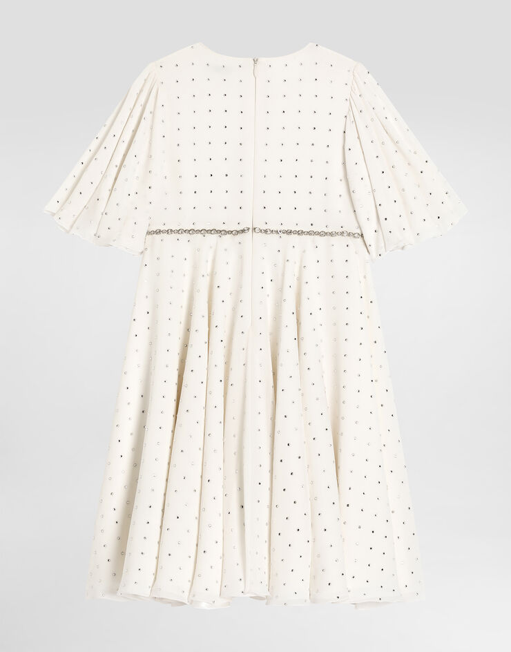 Dolce & Gabbana Silk georgette dress White L54DM1FU1AR