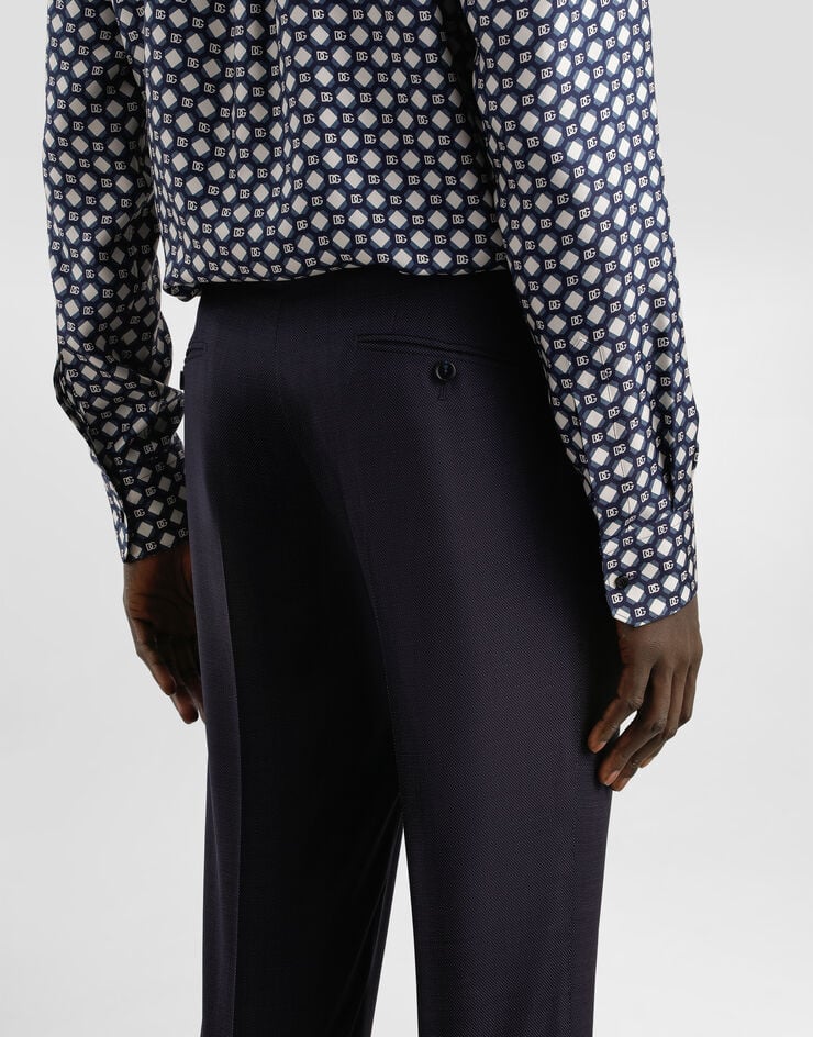 Dolce & Gabbana Single-breasted micro-patterned wool suit Multicolor GK02XTFM2GS