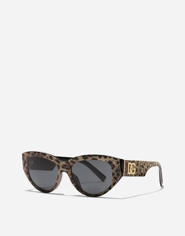 Dolce & Gabbana DG Crossed Sunglasses Leo brown on black VG4514VP387