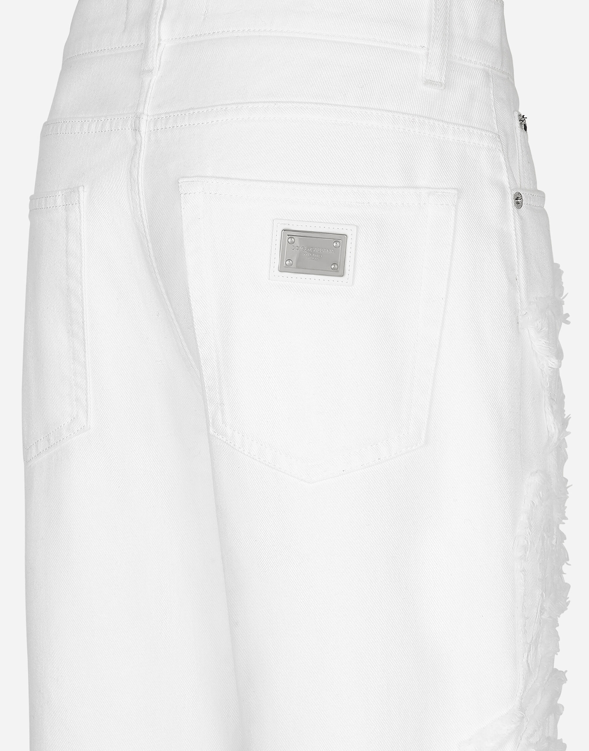 Vaqueros boyfriend con bordado en Multicolor de Mujer Dolce Gabbana