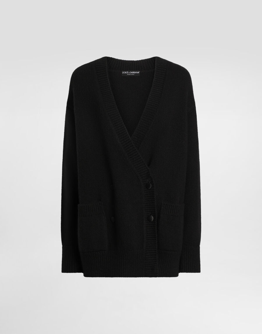 Cashmere blend double-breasted cardigan