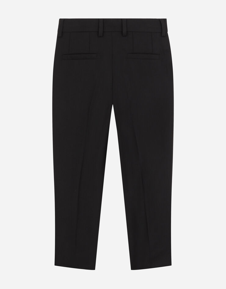 Dolce & Gabbana 弹力羊毛帆布单排扣晚礼服套装 黑 L41U50FU2NF