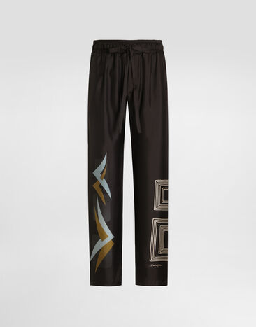 Dolce & Gabbana Geometric-print twill jogging trousers Multicolor GV4LHTHI11R
