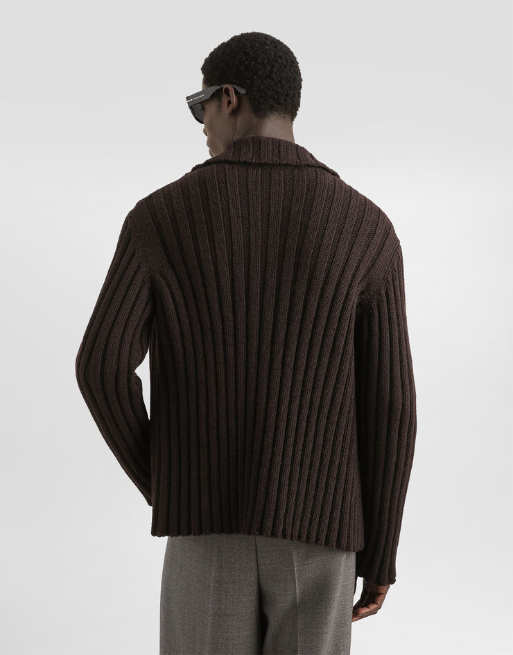 Dolce & Gabbana Wool cardigan Dolce & Gabbana Wool cardigan Brown GXQ84TJCVG5
