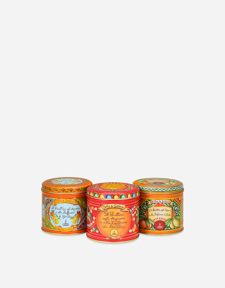 Dolce & Gabbana Panettone with Sicilian Citrus fruits and Saffron Multicolor PN0103PSSET