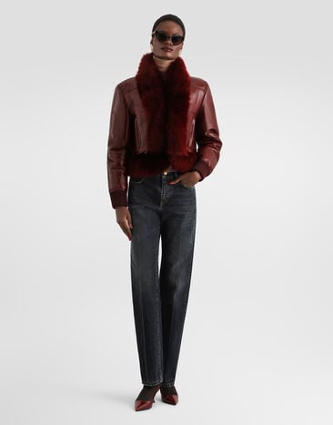 Dolce & Gabbana Lambskin jacket Bordeaux F2JBZLHUPCX
