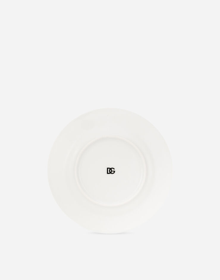 Dolce & Gabbana Set 2 Porcelain Dessert Plates Multicolor TC0S03TCALH