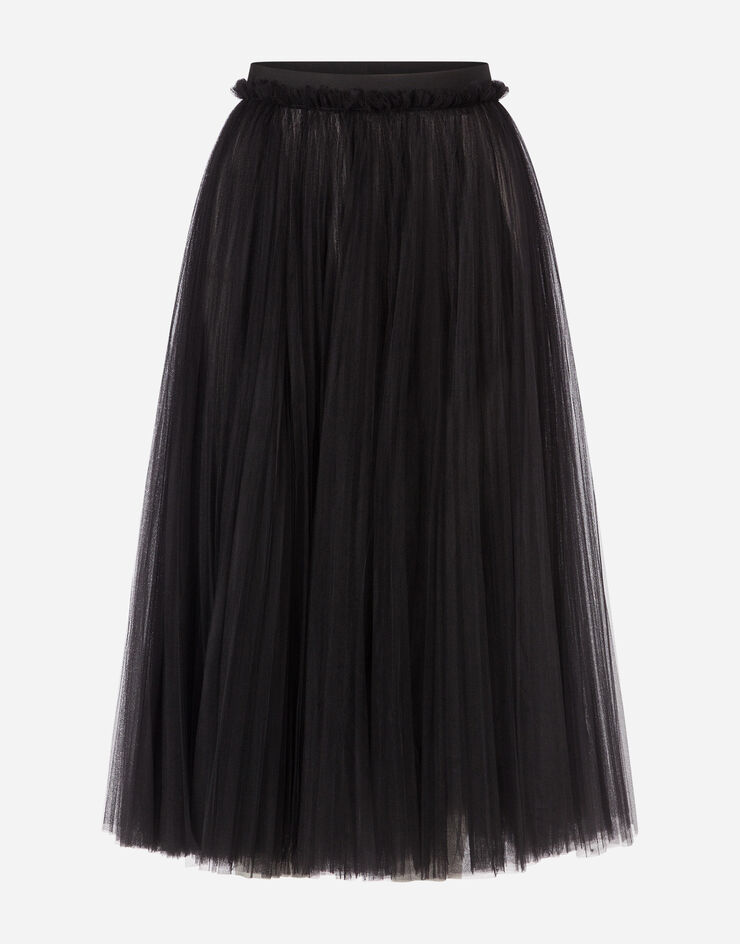Dolce & Gabbana Tulle longuette skirt NEGRO F4BSRTFLRAL