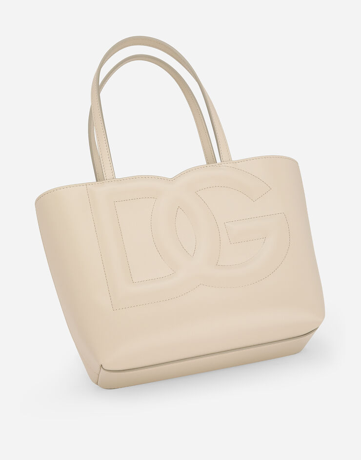 Dolce & Gabbana حقيبة تسوق DG Logo صغيرة بيج BB7337AW576