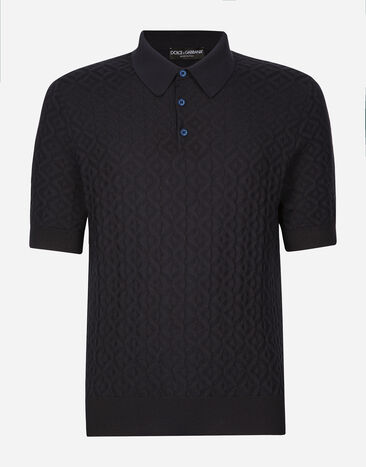 Dolce & Gabbana Short-sleeved silk polo-shirt Multicolor G2NZ2TFR4BP