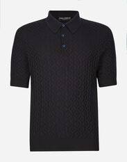 Dolce & Gabbana Short-sleeved silk polo-shirt Multicolor GXZ08ZJBSG3