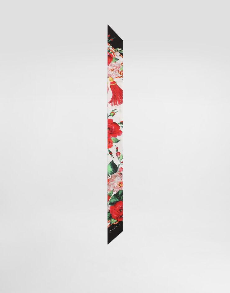 Dolce & Gabbana 6X100 玫瑰印花斜纹发带 Dolce & Gabbana 6X100 玫瑰印花斜纹发带 版画 FS215AGDC5B