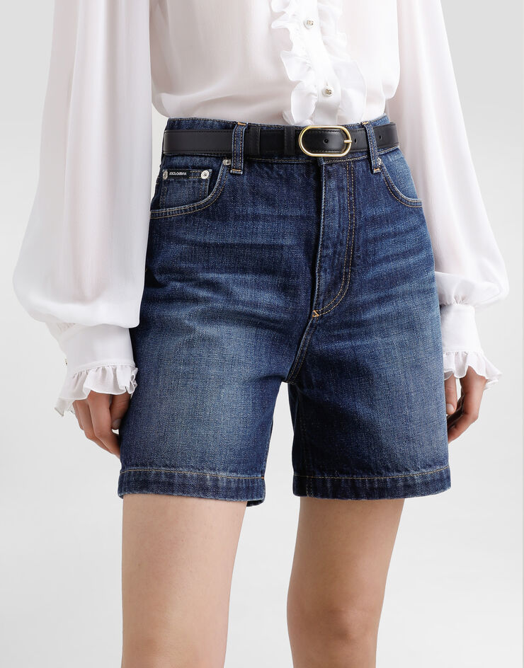 Dolce & Gabbana 小牛皮腰带 黑 BE1654A3G19