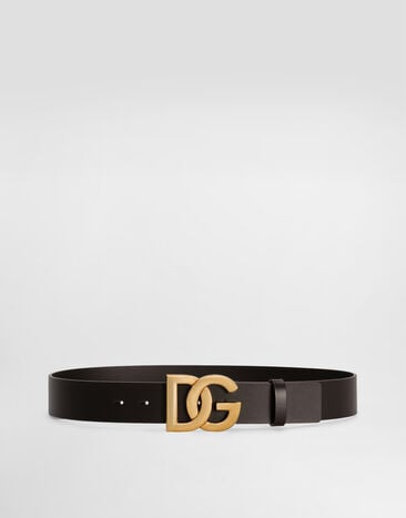 Dolce & Gabbana حزام جلد لوكس بمشبك بشعار DG متشابك متعدد الألوان BC4646AX622