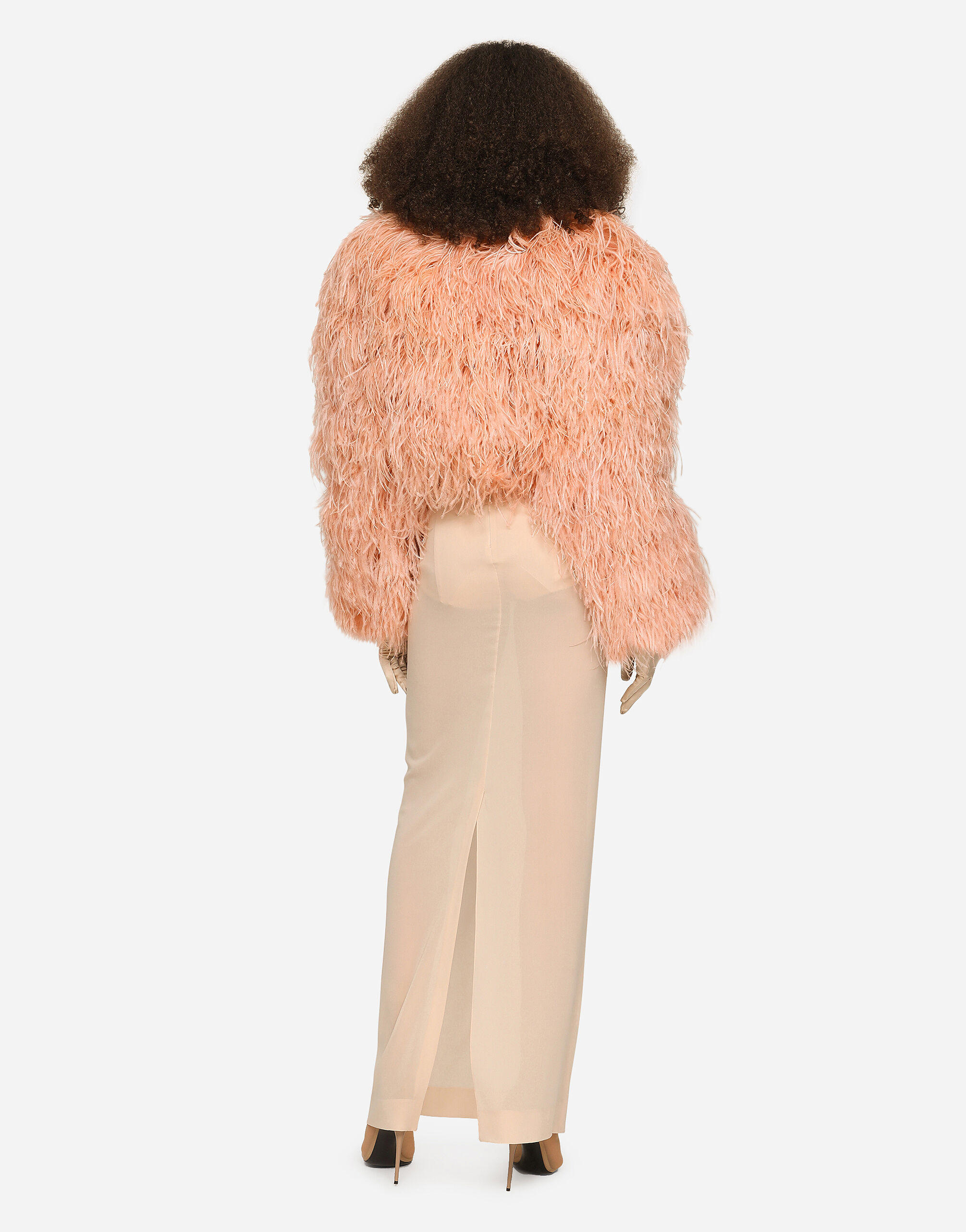 KIM DOLCE GABBANA Ostrich feather bolero jacket en Multicolore pour femme Dolce Gabbana