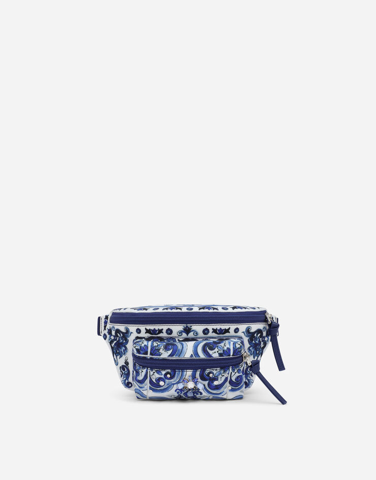 Dolce & Gabbana Gürteltasche aus Nylon Majolika-Print Mehrfarbig EB0237AZ189