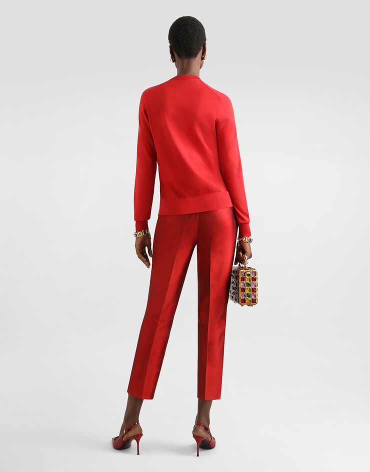 Dolce & Gabbana Mikado shantung trousers Red FTAGNTFU116