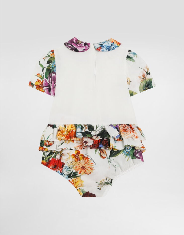 Dolce & Gabbana Flower-print cotton poplin romper Print L21O90HS5TW