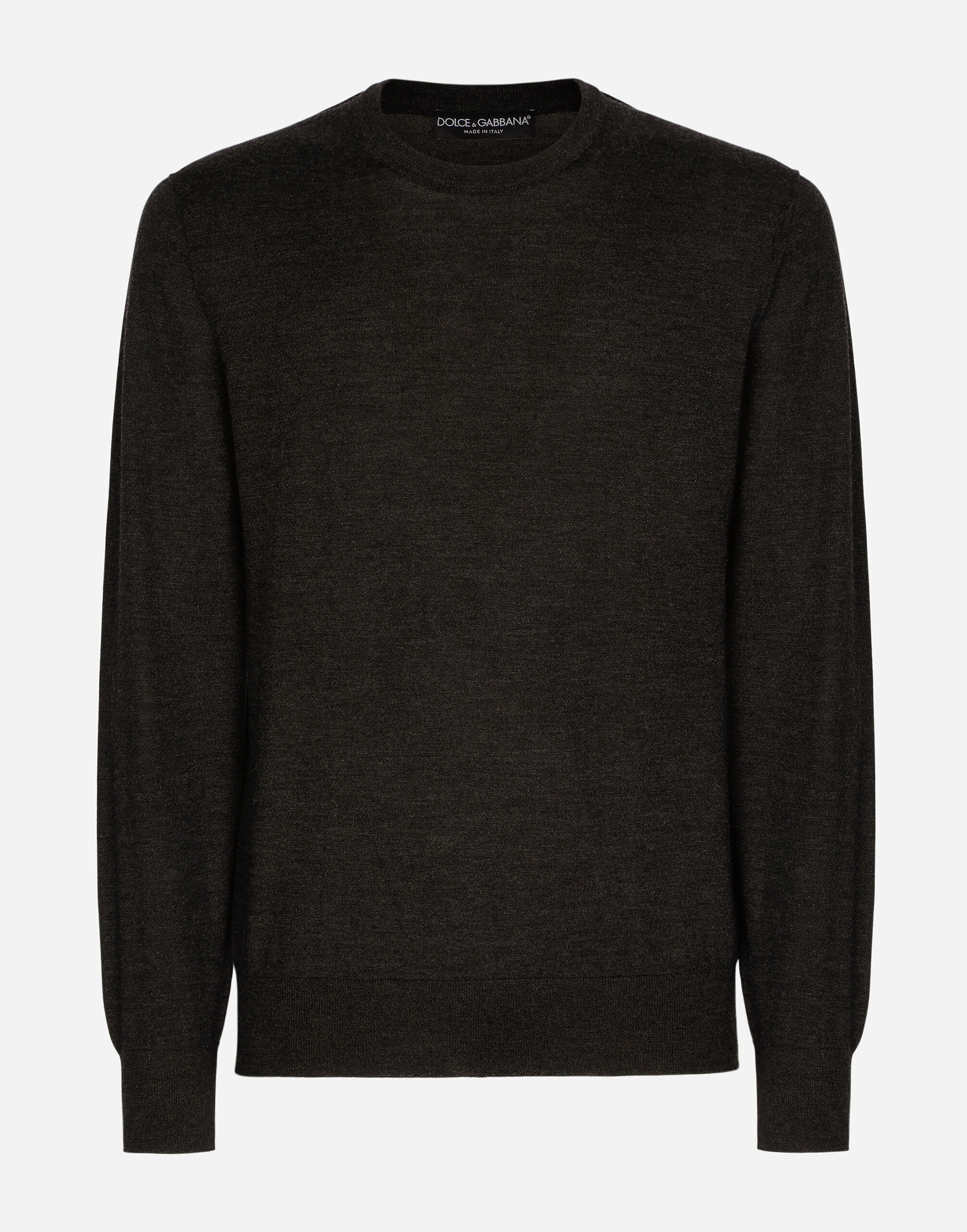 Dolce & Gabbana Extra-fine cashmere round-neck sweater Grey GXX03TJBSIM