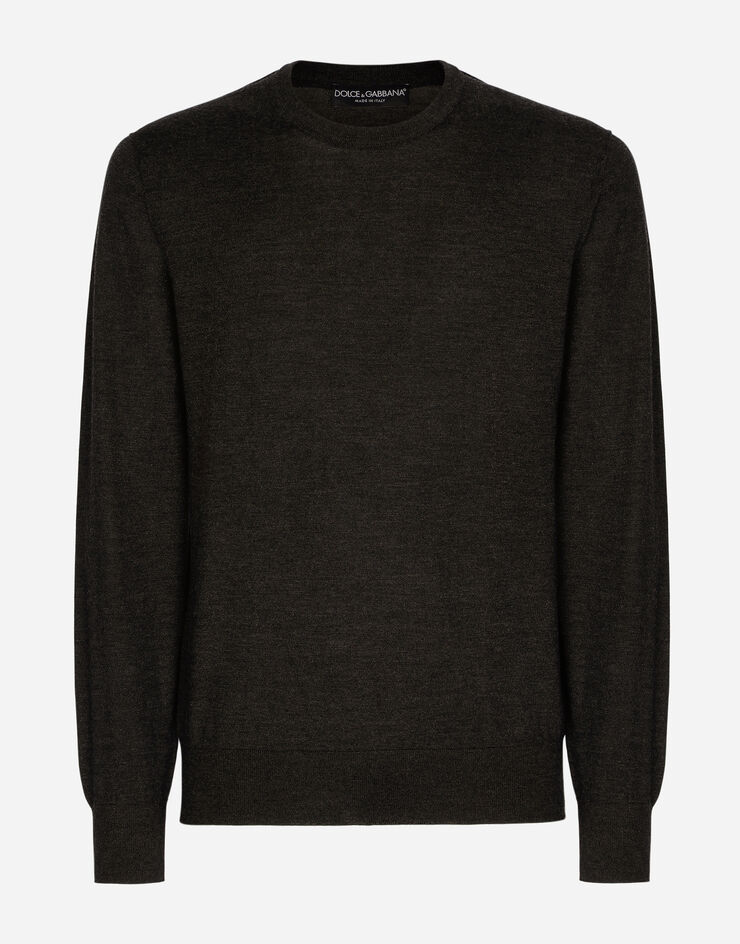Dolce&Gabbana Extra-fine cashmere round-neck sweater Grey GXP80TJAWV5