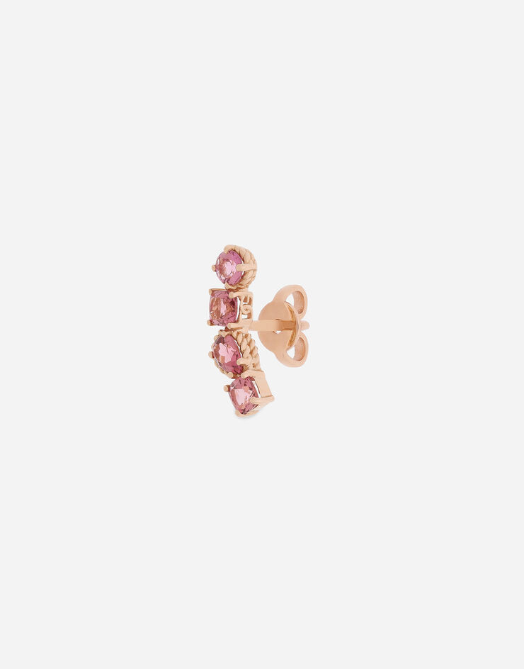 Dolce & Gabbana Single earring in red gold 18kt with pink tourmalines Red WSQA1GWQM01