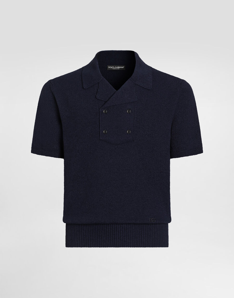 Cotton knit polo shirt