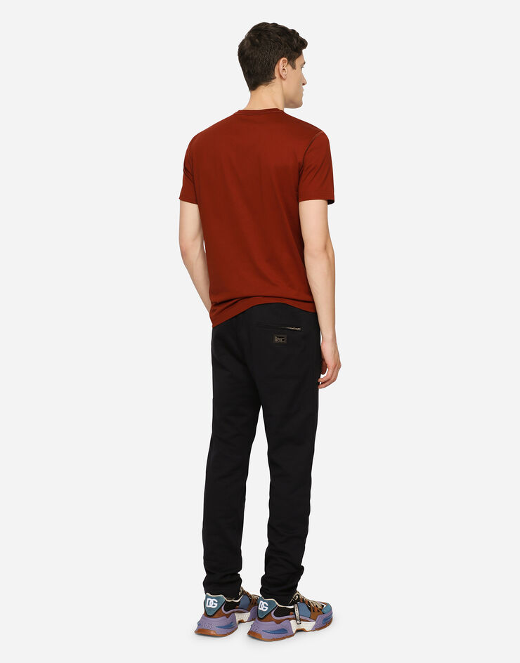 Dolce & Gabbana Cotton jogging pants Blue G4ZCATG7JYX