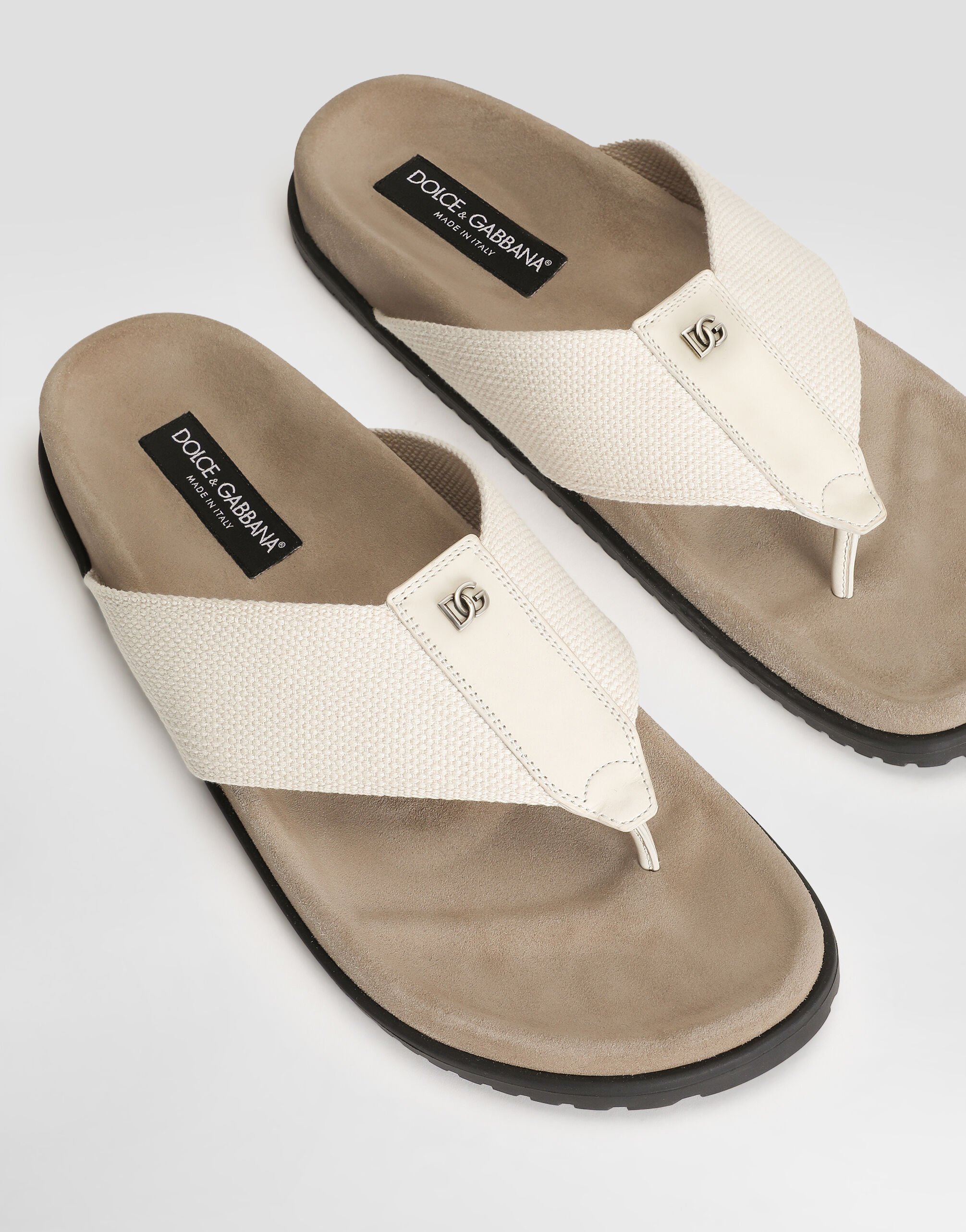 Neutralのメンズ Logo flip flops | Dolce&Gabbana®